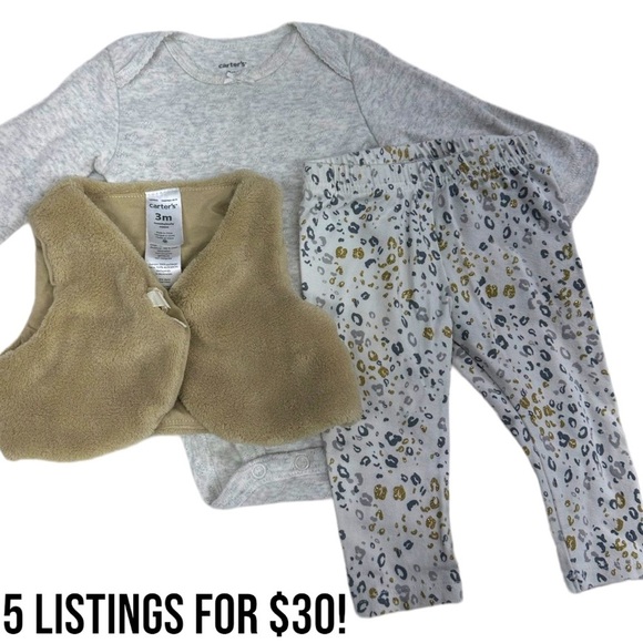 Carter’s 3 months baby girl matching outfit set​ - Picture 1 of 9